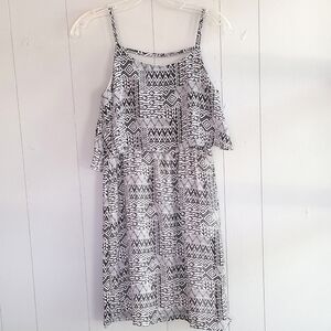 🌴 NWOT Cato Girls Black & White Geometric Sleeveless Dress
